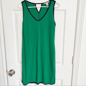 Banana Republic | Sleeveless V Neck Jade Blue Ponte Dress